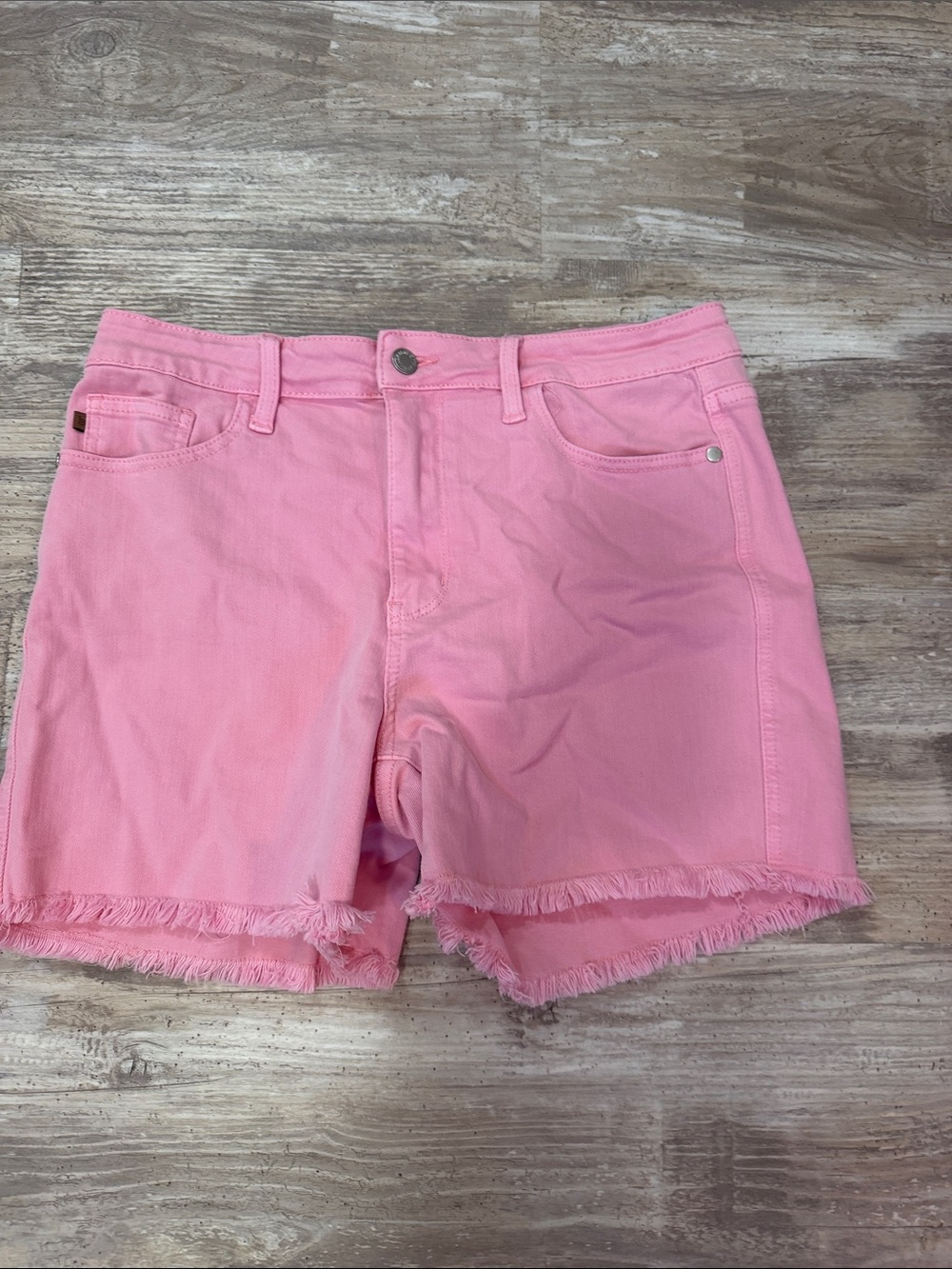 Judy Blue pink Frayed Hem Women's Shorts size XL